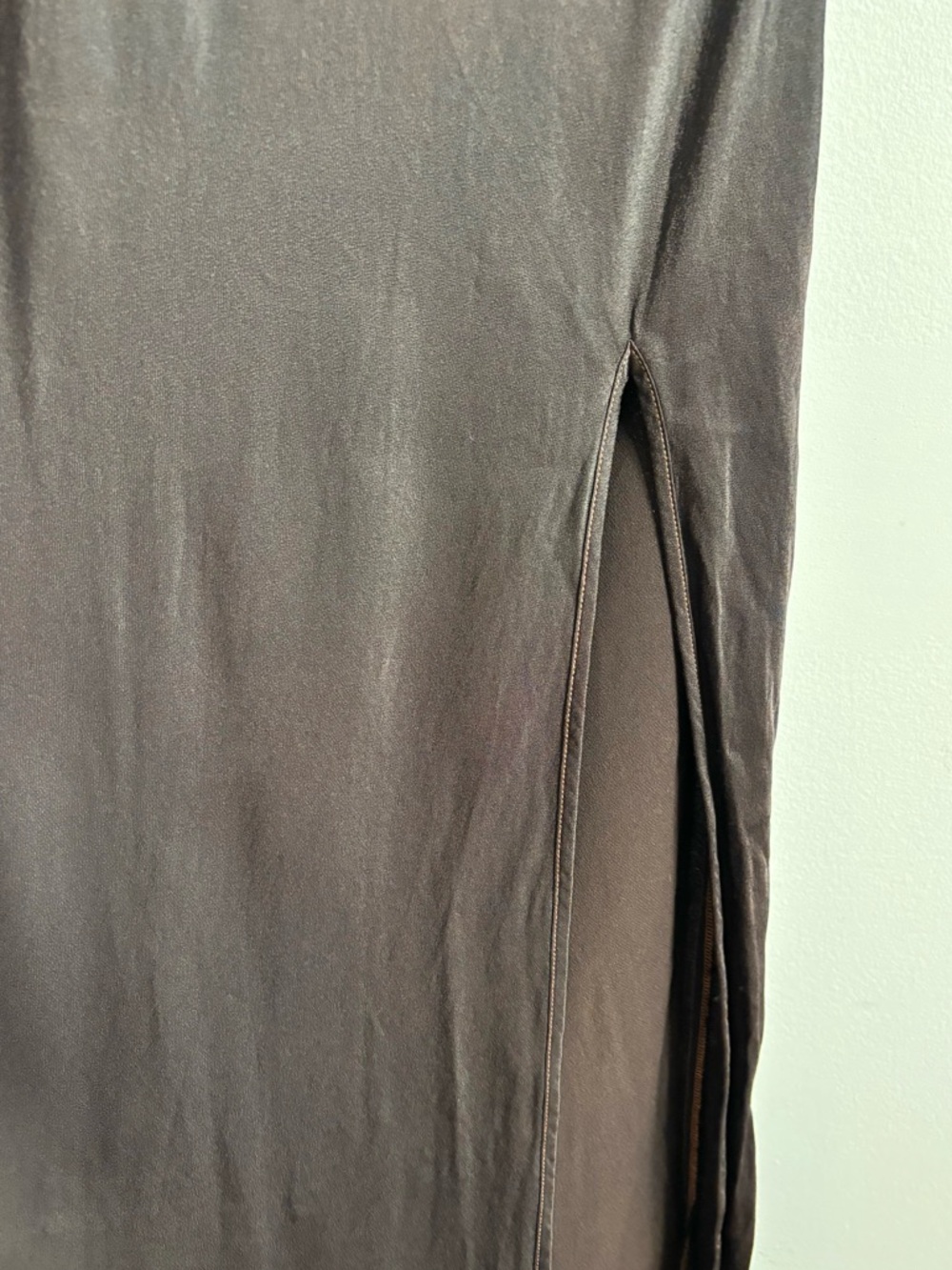 Meshki Jade Cowl Neck Backless Maxi Dress - Dark Chocolate Brown - Picture 5 of 8